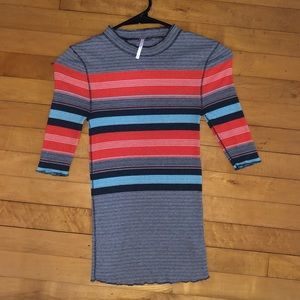 Free People stretchy stripe shirt